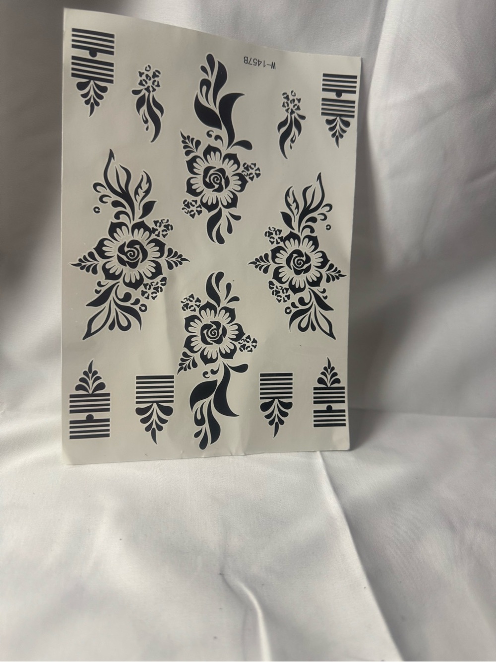 Floral Wall Decal Sticker - Black